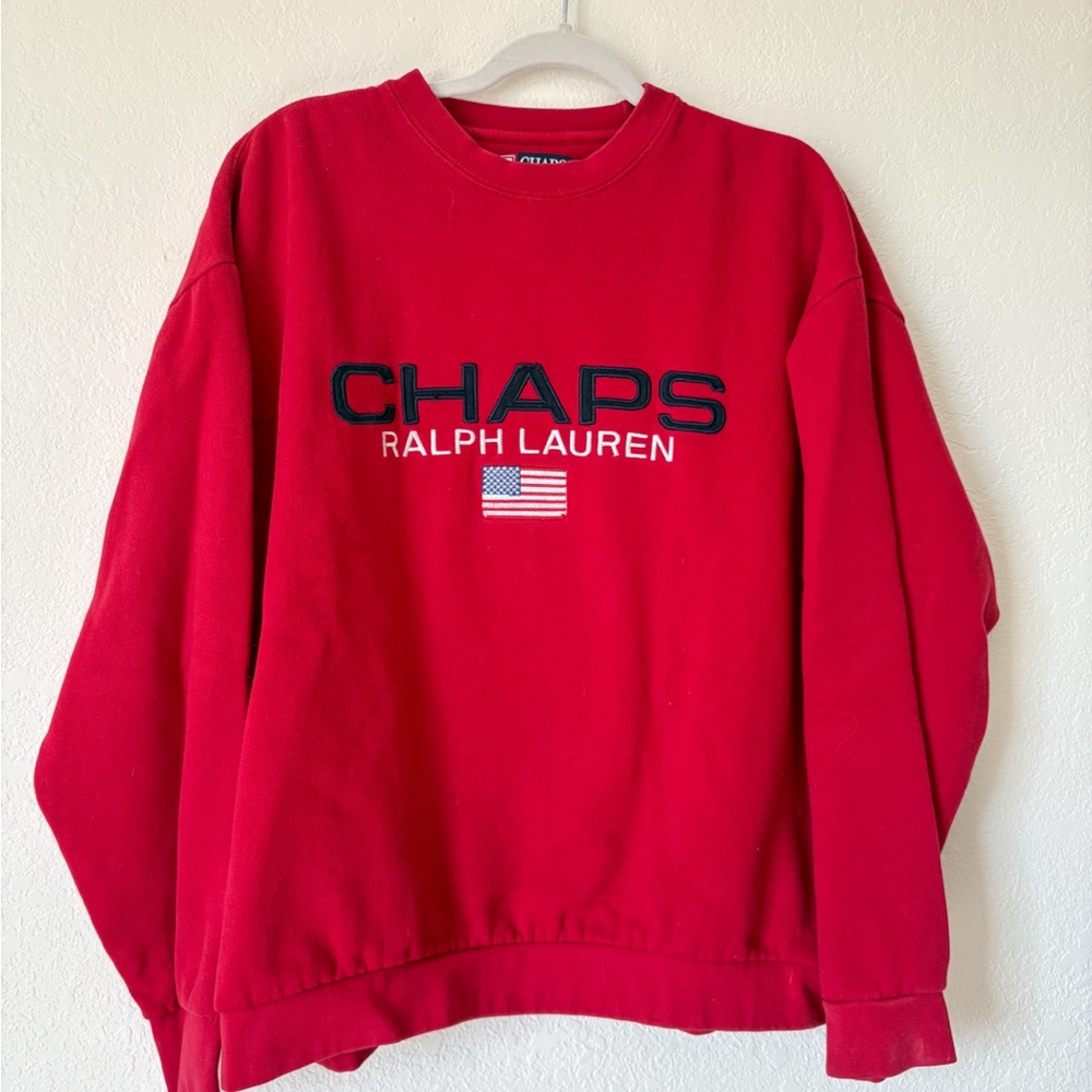 Ralph Lauren Chaps Red Crewneck Sweater